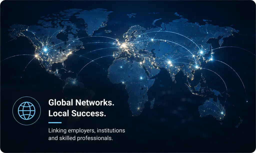 Global recruitment network connecting employers, institutions and skilled professionals worldwide.